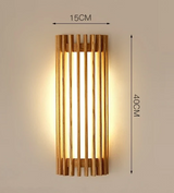 “ZenAura Wabi-Sabi Wandlamp” – Japanse Retro Walnoot LED Wandverlichting