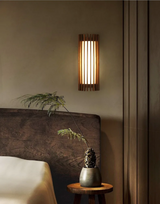 “ZenAura Wabi-Sabi Wandlamp” – Japanse Retro Walnoot LED Wandverlichting