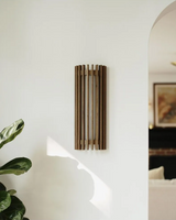 “ZenAura Wabi-Sabi Wandlamp” – Japanse Retro Walnoot LED Wandverlichting