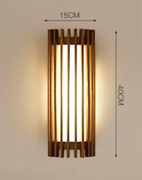 “ZenAura Wabi-Sabi Wandlamp” – Japanse Retro Walnoot LED Wandverlichting