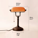 AmberGlow Vintage Mat Oranjeglas Tafellamp