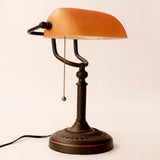 AmberGlow Vintage Mat Oranjeglas Tafellamp