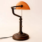 AmberGlow Vintage Mat Oranjeglas Tafellamp