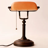AmberGlow Vintage Mat Oranjeglas Tafellamp