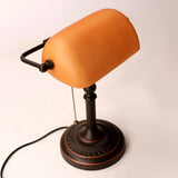 AmberGlow Vintage Mat Oranjeglas Tafellamp
