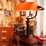AmberGlow Vintage Mat Oranjeglas Tafellamp