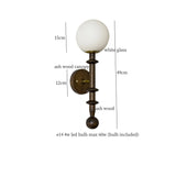 LED Wandlamp Glas & Hout – Vintage Bedlamp voor Woonkamer