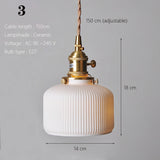 Japanse Keramische Hanglamp – Scandinavische Witte Plafondlamp E27