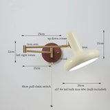 Wandlamp Nordic Wit Pompoen – LED, E27, Draaibare Arm, Moderne Stijl