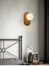 ZenLight Hikari Wandlamp – Japanse Massief Houten Wandverlichting met Frosted Glass | Vintage Nordic Design