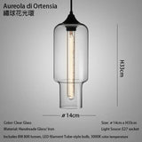 Caren Nordic Hanglamp – Handgemaakt Glas LED Filament Pendant Light