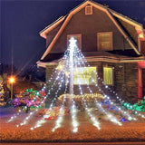 LumiCascade Kerst Waterfall LED Sterrenverlichting – 350 LED’s