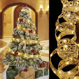 LumiRibbon Gouden Kerstlint Lichtslinger – 2M/5M/10M LED