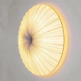 Wabi-Sabi Luxe Stoffen LED Plafondlamp – Minimalistische Rond Vliegende Schotel Hanglamp