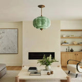 Retro Groene Glazen Hanglamp – Franse Nordic Melkglas Minimalistisch