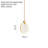 Moderne Marmeren LED Hanglamp – Luxe Slaapkamer & Woonkamer Lamp