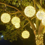 Kerst LED Rotanbal Slinger – Warme Feestverlichting & Buiten Fairy Garden Kerstverlichting