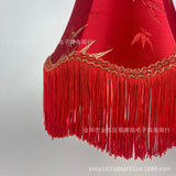 Handgemaakte Stoffen Lampenkap met Kwast – Vintage & Europees Design