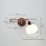 Wandlamp Nordic Wit Pompoen – LED, E27, Draaibare Arm, Moderne Stijl