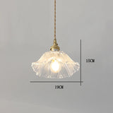 Vintage Bloem Hanglamp Glas E27 Voor Woonkamer, Slaapkamer & Bedside