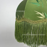 Handgemaakte Stoffen Lampenkap met Kwast – Vintage & Europees Design