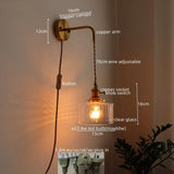 Groene Glas & Koper LED Wandlamp – Vintage Retro Wandverlichting E27