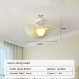 Nordic Beige Plissé Stoffen LED Hanglamp – Dimbare Design Plafondlamp