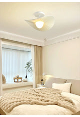 Nordic Beige Stoffen LED Hanglamp – Moderne Dimbare Plafondlamp