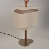 Wabi-Sabi Japanse Stoffen Staande Lamp – Minimalistische LED Vloerlamp voor Slaapkamer & Woonkamer