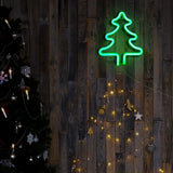 Magische Kerstsfeer Neonlamp – Rendier, Kerstsok & Boom – LED