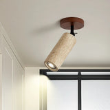 LumiSabi Travertin Natuursteen LED Plafondlamp – Moderne Wabi-Sabi Lamp