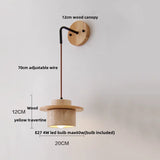 LumiTravert Wandlamp – LED Natuursteen & Hout Design met Trekschakelaar