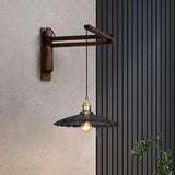 KoshiWood Japanse Wandlamp – Massief Houten Bedlamp met Uitschuifbare Arm & Retro Nordic Design