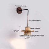 LumiTravert Wandlamp – LED Natuursteen & Hout Design met Trekschakelaar