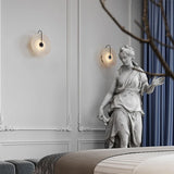 Ronde Marmeren Wandlamp – Nordic Minimalistisch LED Bedlamp