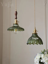 Groene Glazen Hanglamp – Vintage Moderne Plafondlamp E27