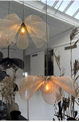 Vintage Stoffen Plafondlamp Wabi Sabi Hanglamp – E27 LED