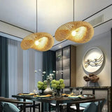 Bamboe Hanglamp LED – Handgemaakte Vintage Plafondlamp E27