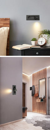 NordicFlex Inbouwbare LED Wandlamp – Draaibare Minimalistische Leeslamp