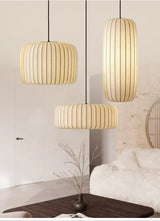 Modern Japanese Wabi Sabi Zijdehanglamp
