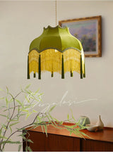 ChâteauLumière Franse Retro Koper & Stoffen Kwast Chandelier