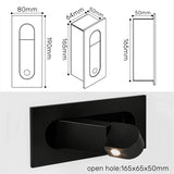 NordicFlex Inbouwbare LED Wandlamp – Draaibare Minimalistische Leeslamp