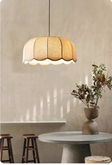 Nordic Wabi Glow – Minimalistische Wabi Sabi Linnen LED Hanglamp