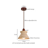Nordic Houten Steen LED Hanglamp – Zwart/Geel – Modern Design