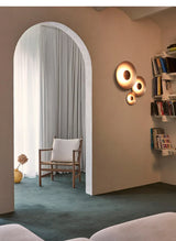 NordicGlow – Moderne Houten Rond LED Wandlamp