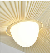 Nordic Beige Stoffen LED Hanglamp – Moderne Dimbare Plafondlamp