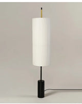 Wabi-Sabi Vloerlamp – Japanse LED Staande Lamp met Stoffen Kap