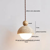 Travertin LED Hanglamp – Japanse Stijl Steen Pendant Light