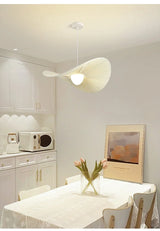 Nordic Beige Stoffen LED Hanglamp – Moderne Dimbare Plafondlamp