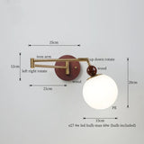 Wandlamp Nordic Wit Pompoen – LED, E27, Draaibare Arm, Moderne Stijl